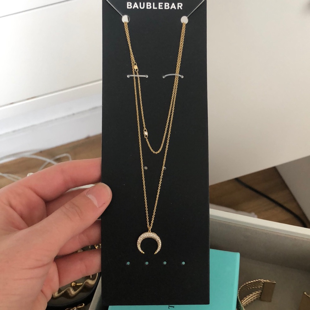 NWT Bauble Bar Gold Layered Necklace
